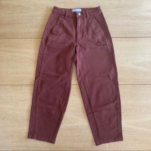 Everlane Utility Barrel Pant in Rosewood - Womens 0